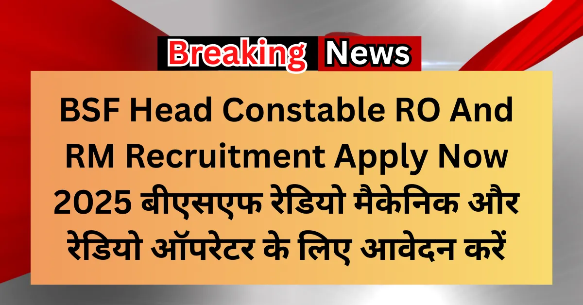 BSF Head Constable RO And RM