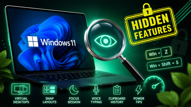 Windows 11 Hidden Features 2026: विंडोज 11 के छुपे हुए फीचर्स और Secret Shortcuts जो आपका काम आसान कर देंगे