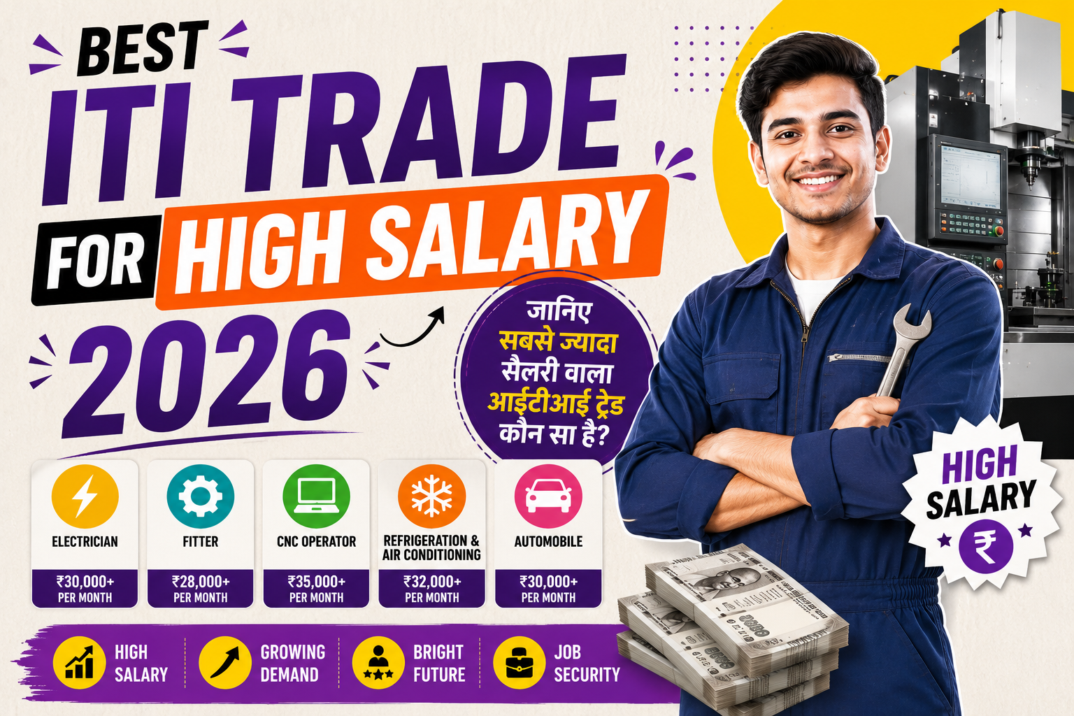 Best ITI Trade for High Salary 2026: जानिए सबसे ज्यादा सैलरी वाला आईटीआई ट्रेड कौन सा है?