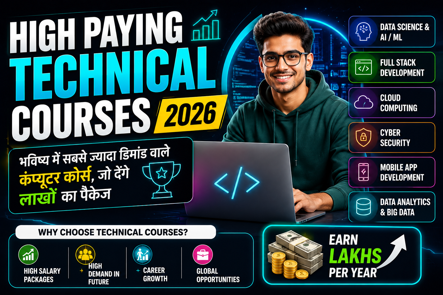 High Paying Technical Courses 2026: भविष्य में सबसे ज्यादा डिमांड वाले कंप्यूटर कोर्स, जो देंगे लाखों का पैकेज