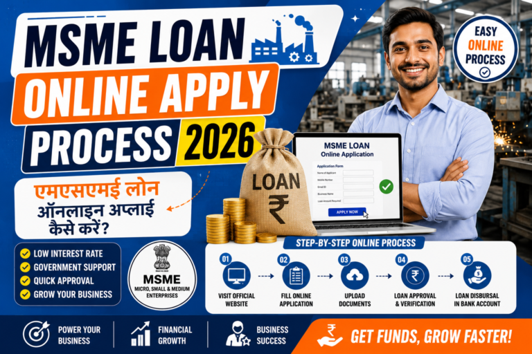 MSME Loan Online Apply Process: एमएसएमई लोन ऑनलाइन अप्लाई कैसे करें 2026 