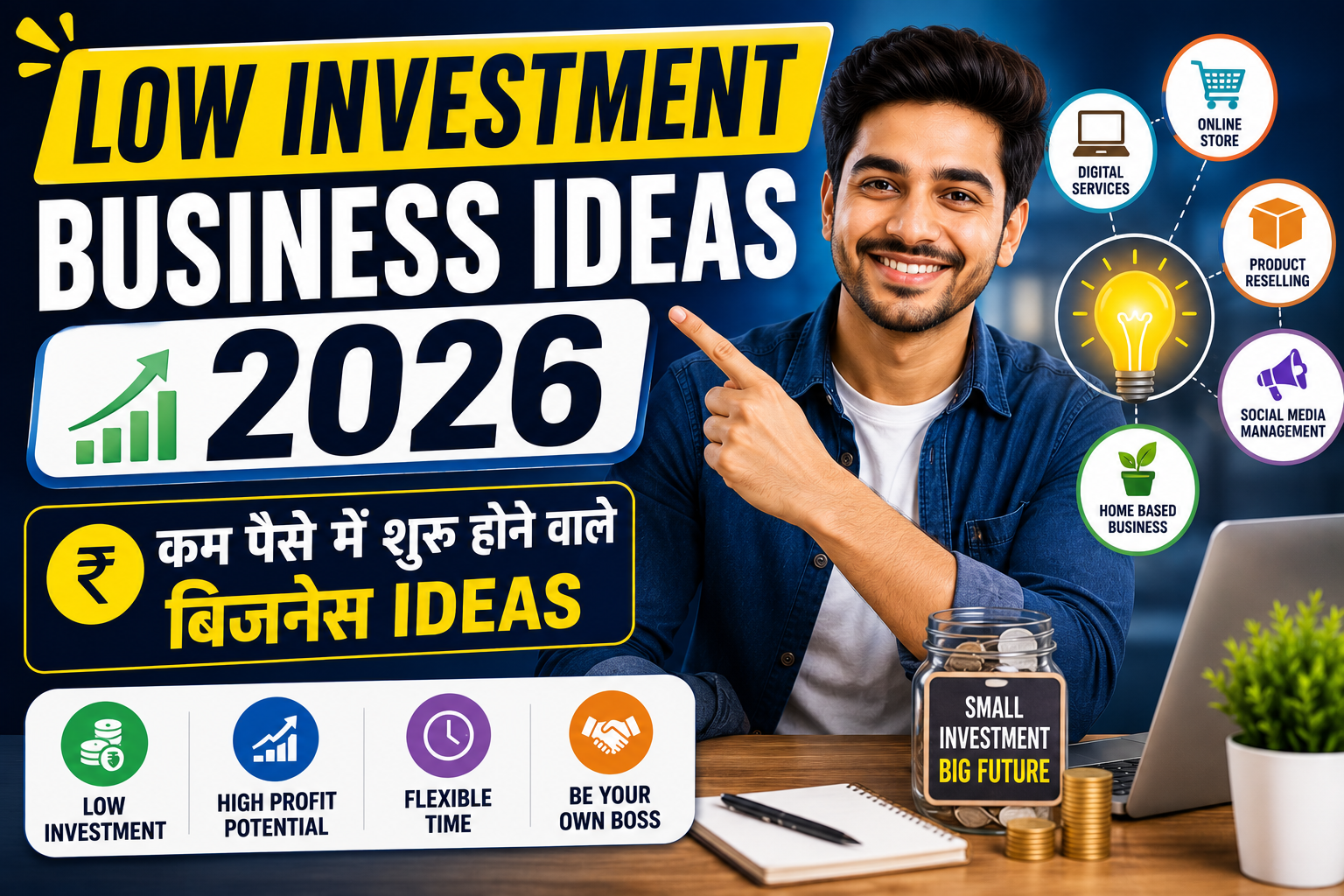 Low Investment Business Ideas 2026: कम पैसे में शुरू होने वाले बिजनेस Ideas