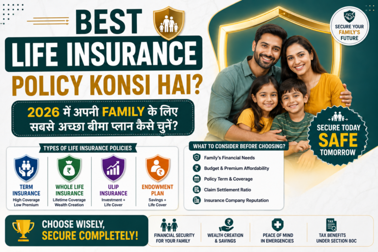 Best life Insurance Policy Konsi Hai: 2026 में अपनी Family के लिए सबसे अच्छा बीमा प्लान कैसे चुनें?