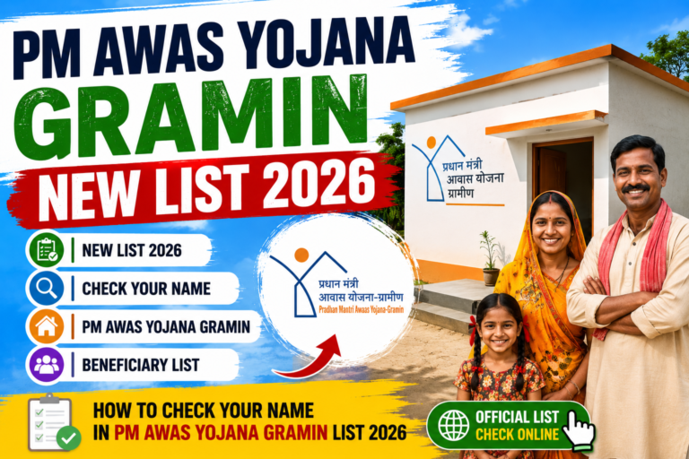 PM Awas Yojana Gramin New List 2026: पीएम आवास योजना ग्रामीण लिस्ट 2026 में अपना नाम कैसे देखें