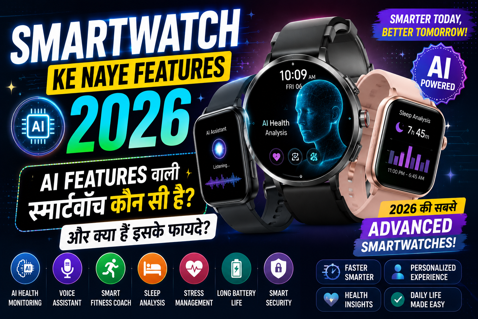 smartwatch ke naye features 2026: AI Features वाली स्मार्टवॉच कौन सी है और क्या हैं इसके फायदे?